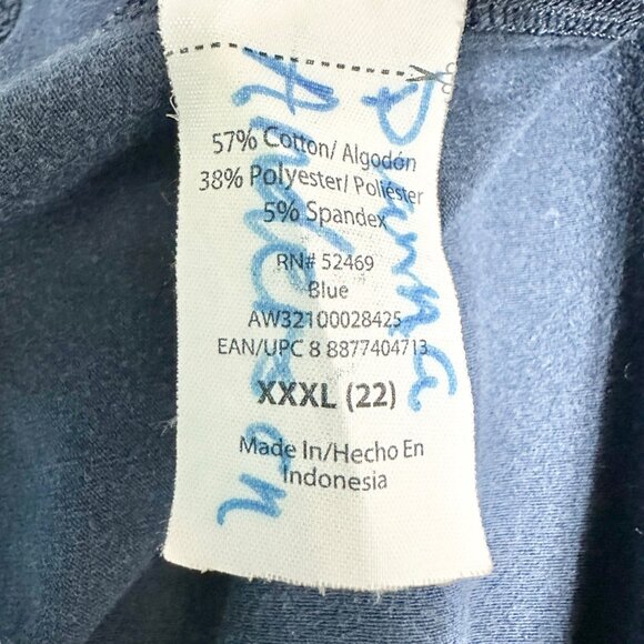 Athletic Works Jogger Capri Pants Womens XXXL (22) Blue Drawstring and Pockets - Picture 4 of 10